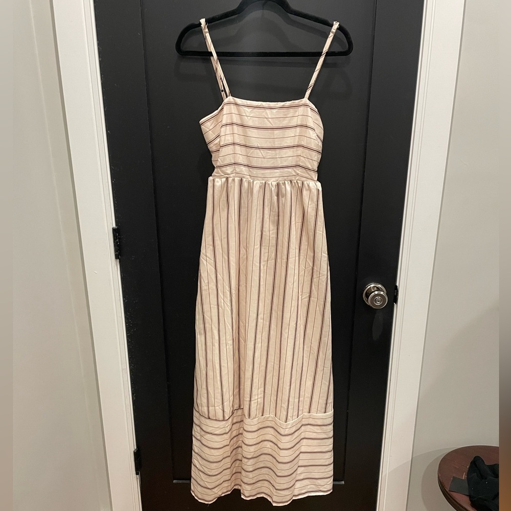 Striped Spaghetti Maxi Dress